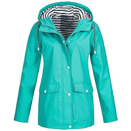 Quilted Jacket Womens Womens Coats Rain Jackets for Women Waterproof Light Weight Rain Jackets Women Rain Jacket Women Plus Size Green Jacket Women Plus Size Jackets for Women Daily Deals