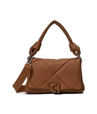 Quilted Shoulder Bag Handbag Brown One Size