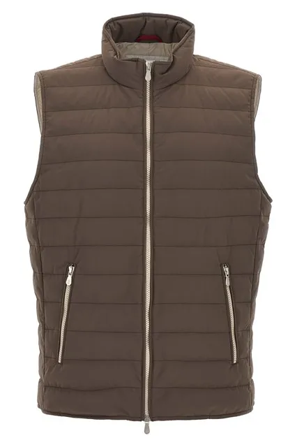 Quilted vest - Brown