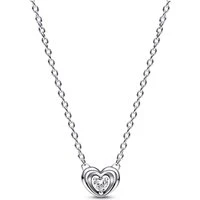 Radiant Heart & Floating Stone Necklace