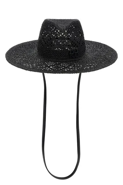 Raffia hat - Black