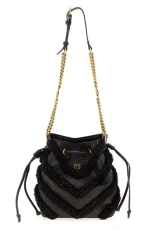 Raffia mini bucket bag Brown Size U