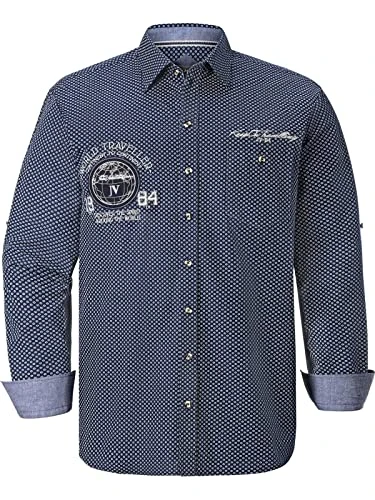 Raiko men's long-sleeved shirt, darkblue, L