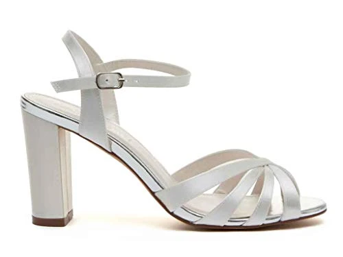 Rainblow Club Blake Block Heel Wedding Shoes, 5.5 Ivory