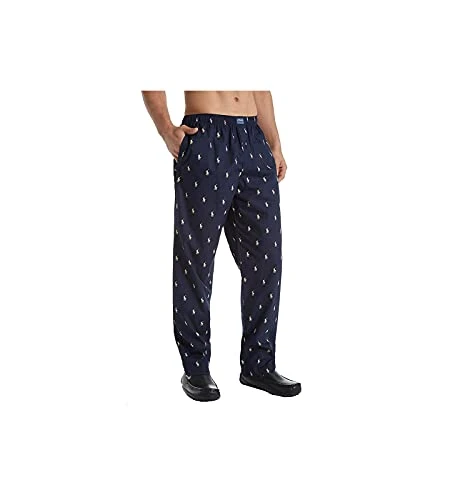 Ralph Lauren Allover Pony Pyjamas Lounge Pants Sleepwear (M, Navy - Grey Pony)
