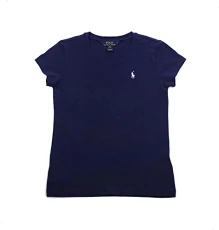 Ralph Lauren Polo Little Girls Crew-Neck T-Shirt (6, Navy)