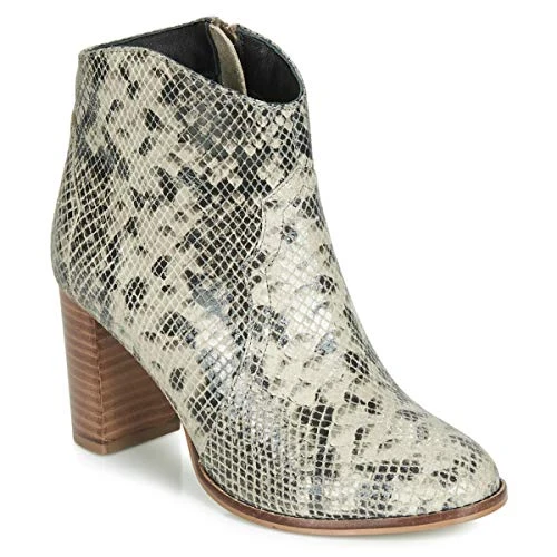 Ravel Snake Print Foxton Leather Heeled Ankle Boots 4 UK