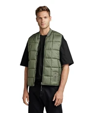 RAW Jackets Men's Meefic Square Quilted Weste,Green (lt hunter D22715-B958-8165),XS RAW Jackets Men's Meefic Square Quilted Weste,Green (lt hunter D22715-B958-8165),XS