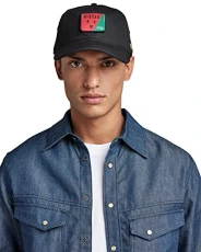 RAW Men's Avernus Badge Baseball Cap, Black (dk black D23082-D387-6484), PC RAW Men's Avernus Badge Baseball Cap, Black (dk black D23082-D387-6484), PC