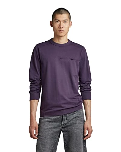 RAW Men's Aviaton Lightweight Sweatshirt, Purple (carbonne purple D22836-D285-0013), S