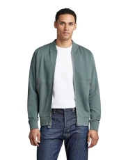 RAW Men's Bomber Sweat Jacke, Green (grey moss D22326-B782-4752), M RAW Men's Bomber Sweat Jacke, Green (grey moss D22326-B782-4752), M