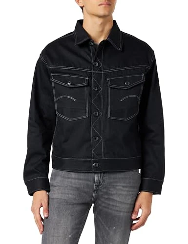 RAW Men's Dakota Selvedge Jacket Jackets, Blue (raw denim D23593-D181-001), XXL