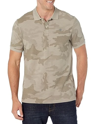 RAW Men's Dunda Slim Allover Poloshirt, Multicolour (elephant skin line camo D22252-C335-G154), M