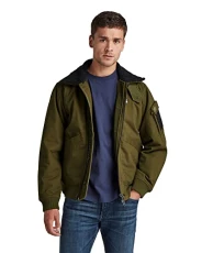 RAW Men's Flight Bomberjacke, Green (dark olive D20518-C893-C744), XXL RAW Men's Flight Bomberjacke, Green (dark olive D20518-C893-C744), XXL