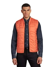 RAW Men's Lightweight Quilted Weste, Orange (acid orange D18972-B958-B214), S RAW Men's Lightweight Quilted Weste, Orange (acid orange D18972-B958-B214), S