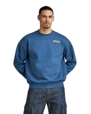 RAW Men's Old skool back gr loose sw, Blue (rank blue D23994-D425-868), L RAW Men's Old skool back gr loose sw, Blue (rank blue D23994-D425-868), L