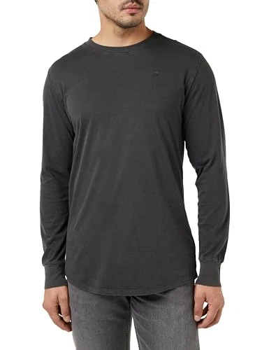 RAW Men's Painted Garment Dyed Graphic Lash Ls T-Shirt, Black (Dk Black Gd D24668-2653-b564), XXL