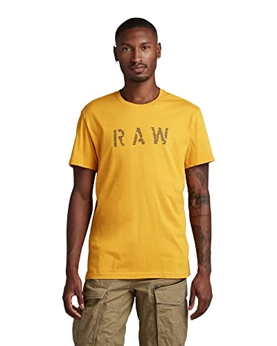 RAW Men's RAW T-Shirt, Yellow (dull yellow D22776-C506-1213), L