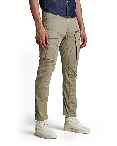 RAW Men's Rovic Zip 3D Regular Tapered Pants, Beige (dune D02190-5126-239), 32W / 32L