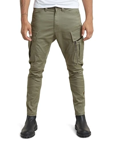 RAW Men's Zip Pocket 3D Skinny Cargo Pants 2.0, Green (shamrock D24307-C105-2199), 30W / 30L