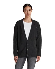RAW Women's Cable Cardigan Knit, Black (dk black D20608-C561-6484), S RAW Women's Cable Cardigan Knit, Black (dk black D20608-C561-6484), S