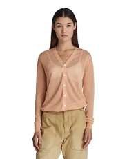 RAW Women's Core Cardigan Knit, Pink (peach nougat D21652-D140-C962), M RAW Women's Core Cardigan Knit, Pink (peach nougat D21652-D140-C962), M