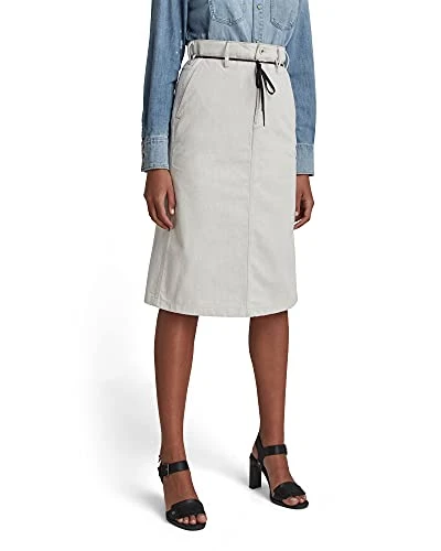 RAW Women's Lintell Midi Rock, Beige (ecru D19658-C777-159), 28