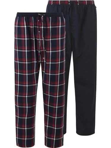 Rawald Men's Pyjama Bottoms Pack of 2, blue, XXXXXXXL