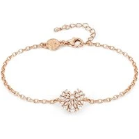 Ray Of Light Rose Gold Heart Bracelet - 16cm