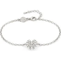 Ray Of Light Silver Heart Bracelet - 16cm