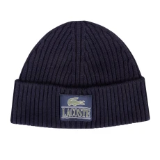 RB1783 Ribbed Wool Woven Patch Beanie