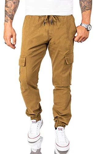 RC-2082 Men's Cargo Chino Trousers - Brown - W32