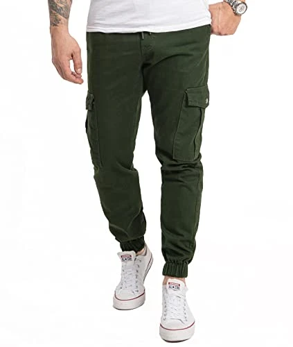 RC-2356 Men's Cargo Trousers, dark green, 30 W/30 L