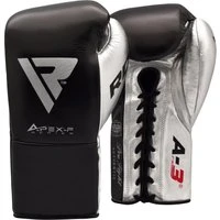 RDX A3 BBBofC Approved Fight Boxing Gloves Black 10oz