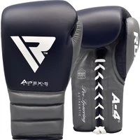 RDX A4 Laced Boxing Sparring Gloves Blue 10oz