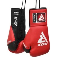 RDX APEX A3 Competition Fight Lace Up Boxing Gloves Red 8oz