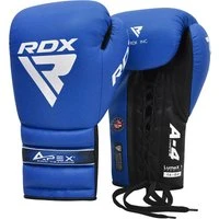 RDX APEX A4 Lace up Training/Sparring Boxing Gloves Blue 12oz