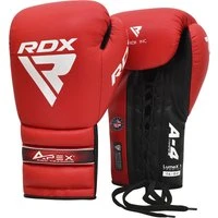 RDX APEX A4 Lace up Training/Sparring Boxing Gloves Red 12oz