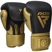 RDX L2 Mark Pro Sparring Boxing Gloves Hook and loop Black / Golden Black/Gold 10oz