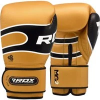 RDX S7 Bazooka Leather Boxing Sparring Gloves Gold 10oz