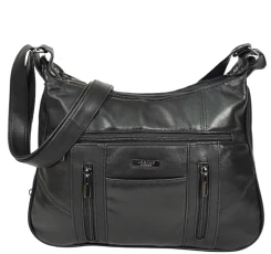 Real Leather Large Size Shoulder Bag Organiser Cross Body Handbag HOL0991 Black Real Leather Large Size Shoulder Bag Organiser Cross Body Handbag HOL0991 Black