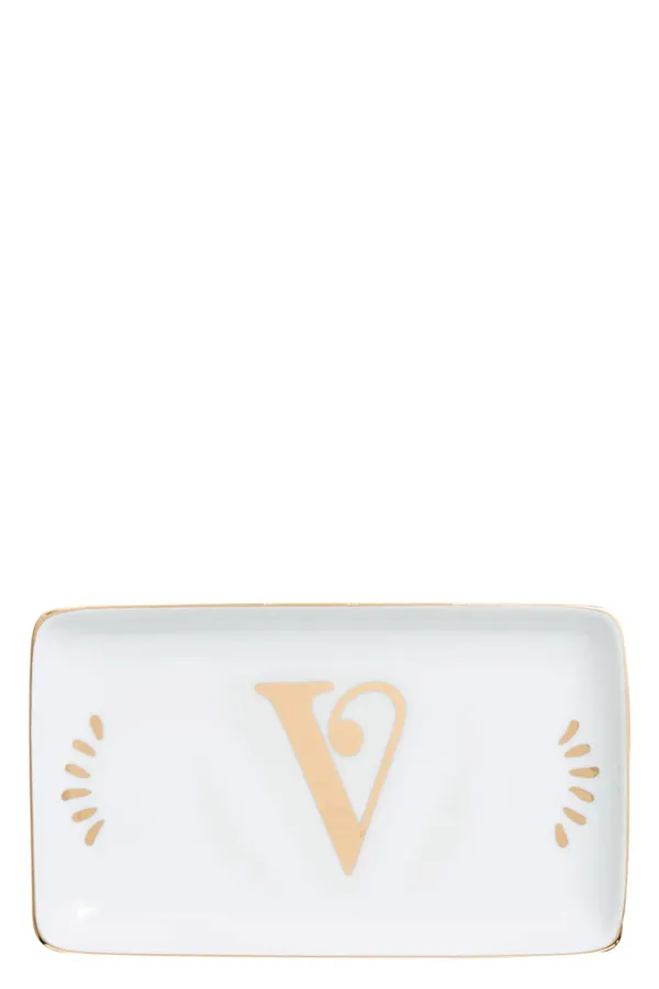 Rectangular Letter V Valet Tray