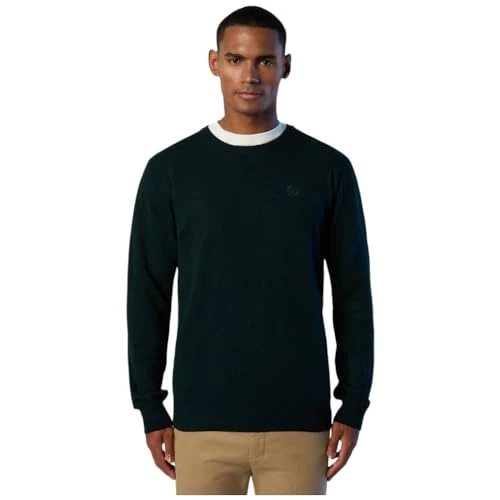 Recycled Cashmere Crewneck Sweater 699859, green, XXL