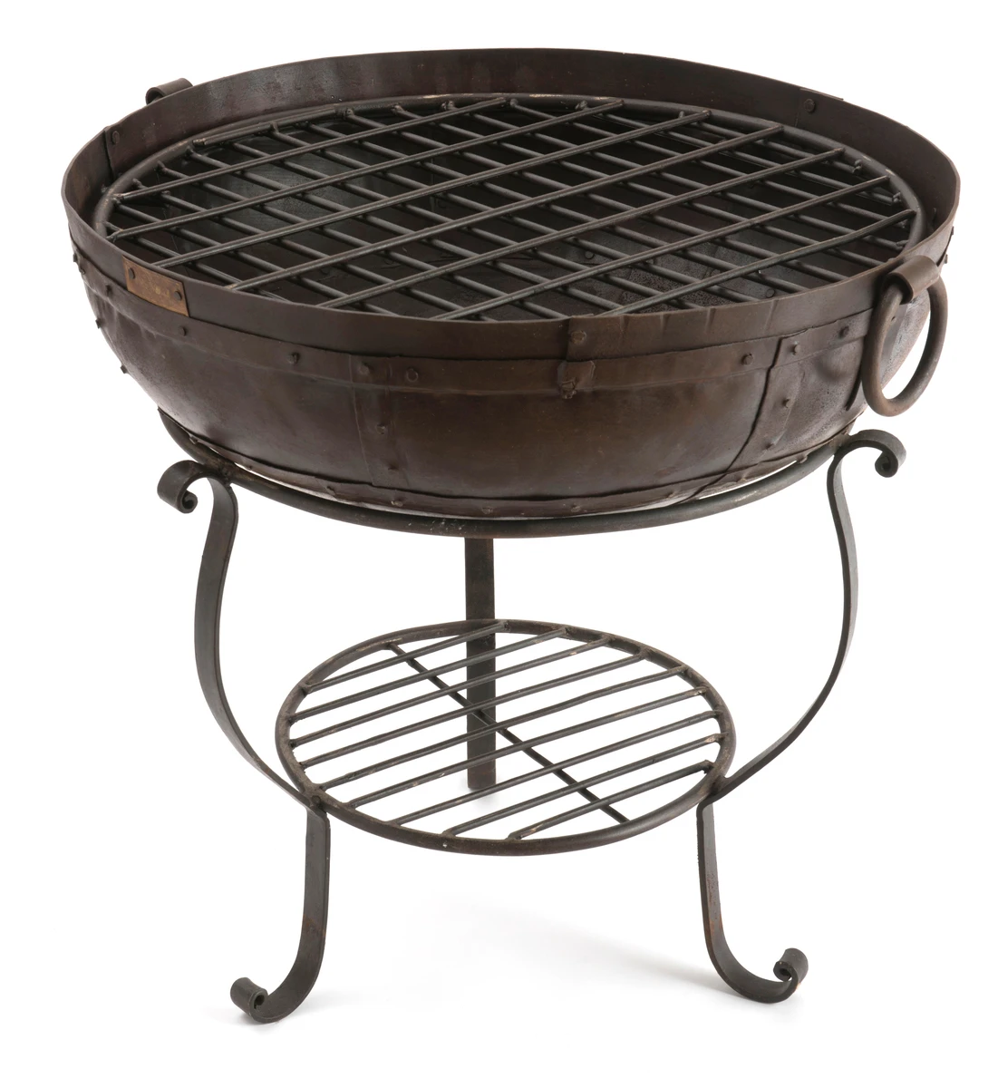 Recycled Fire Bowl including Low stand, High Stand with Shelf and Grill 0cm ( 6 people)