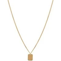 Recycled Gold Dandelion Rectangle Necklace - 42cm