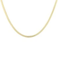 Recycled Gold Flat Snake Chain Necklace - 46cm