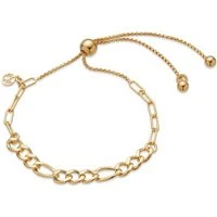 Recycled Gold Link Chain Pull Bracelet - Adjustable