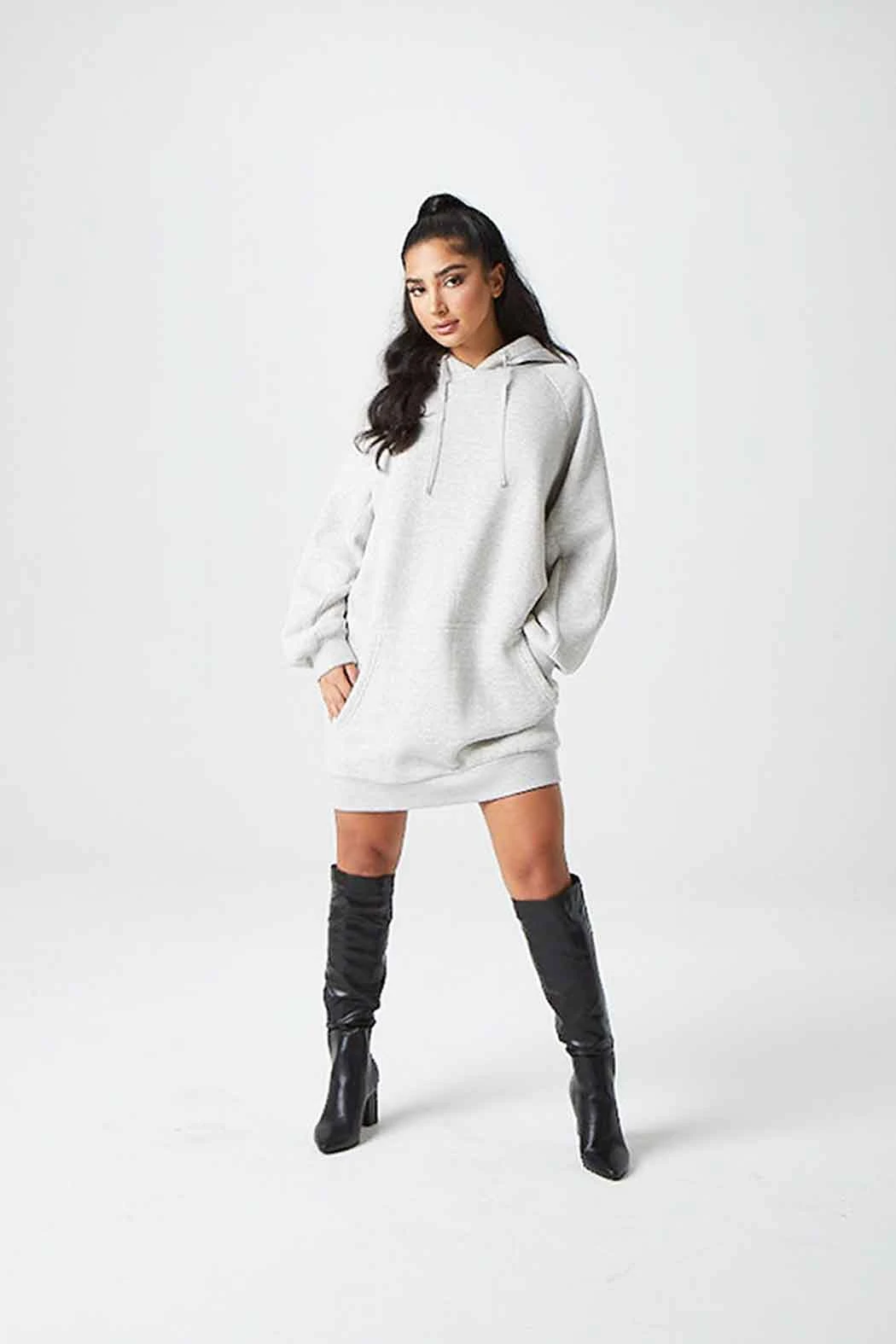 Recycled Harley Grey Hoody Dress /