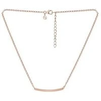 Recycled Rose Gold Curved Bar Necklace - 47cm