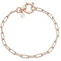 Recycled Rose Gold Link Chain Bracelet - 19cm